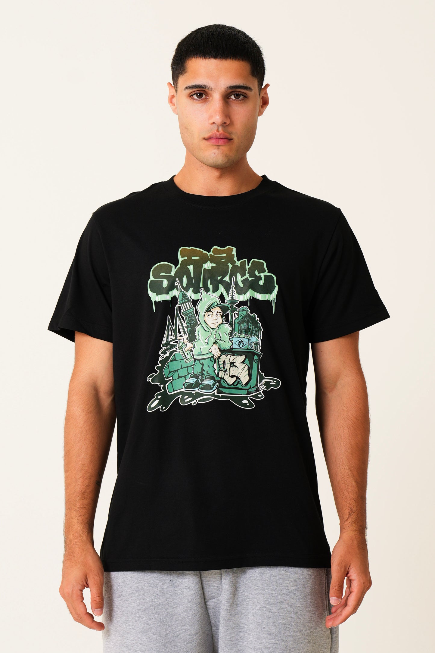 Graffiti tshirt dasource in schwarz