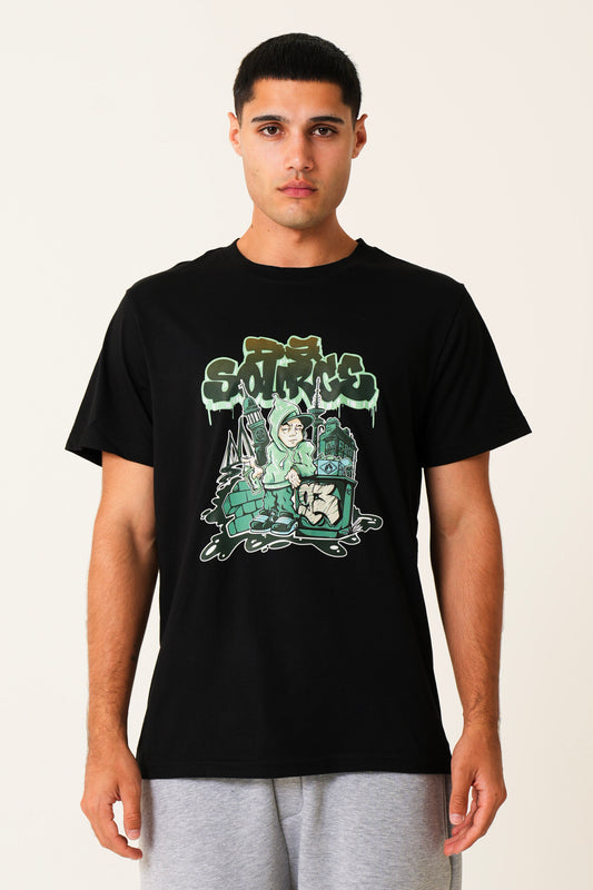 Graffiti tshirt dasource in schwarz 