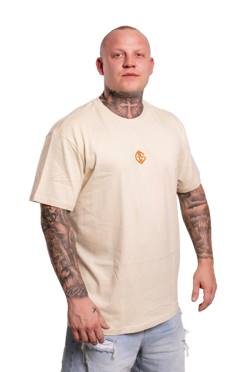 "ONE LIFE" ORANGE Oversized 240g Shirt - dasourceclo.com